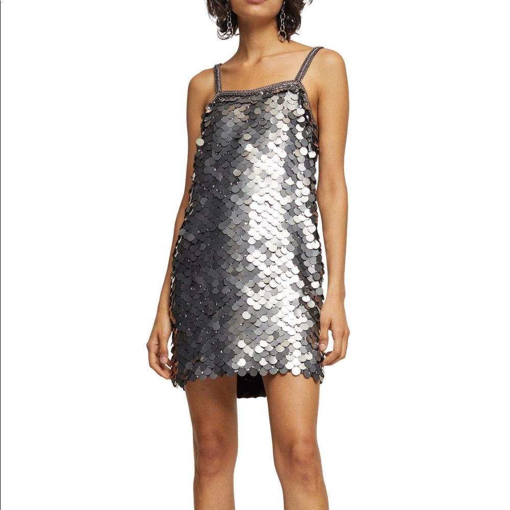 Topshop sequin slip dress
